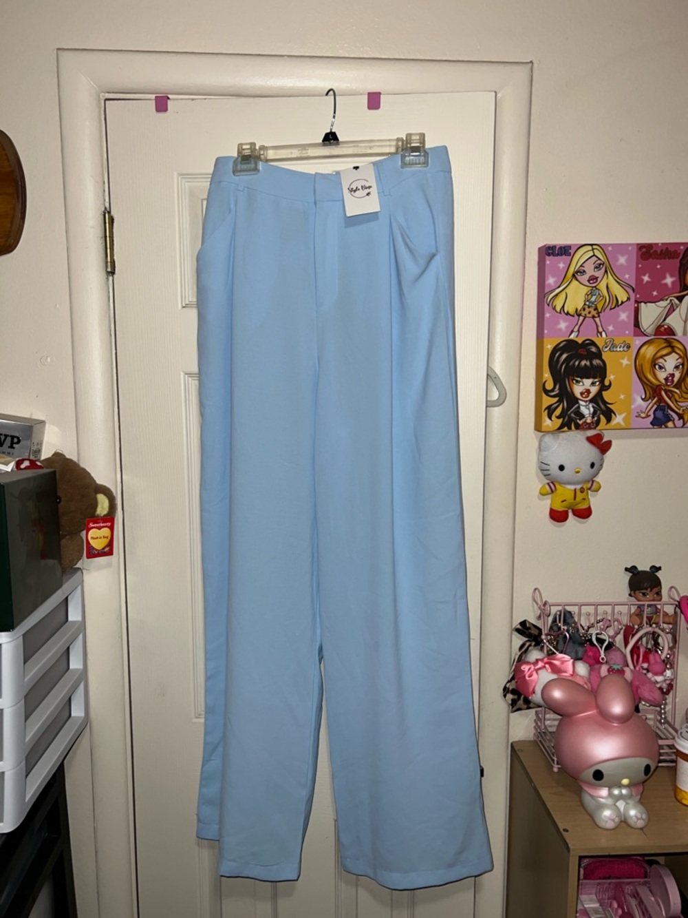 Baby Blue Flare Pants